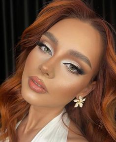 Caucasian Makeup, Wedding Eye Makeup, New Year's Makeup, Makeup Glam, Glam Makeup Look, Makeup Eye Looks, Makeup Makeover, Kiss Makeup, Bride Makeup