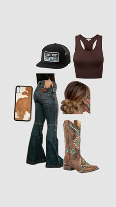 Cute Western Outfits, Western Girl Outfits, Outfits Mom, Country Outfit, Cowgirl Style Outfits