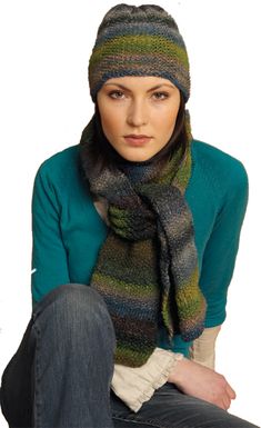 Noro Silk Garden Cowslip Hat and Scarf, free digital knitting pattern download Noro Knitting Patterns, Noro Patterns, Noro Knitting, Noro Yarn, Mohair Fabric, Free Pattern Download, Crochet Supplies, Hat And Scarf, Knitting Supplies