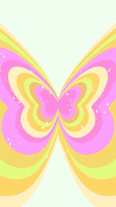 a colorful butterfly with stars and swirls on it's wings