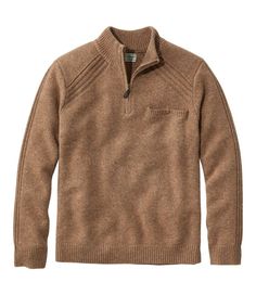 A handsome quarter-zip sweater made of 100% merino wool for luxurious softness, in a season-spanning midweight knit. Traditional Fit: Relaxed through the chest, sleeve and waist. 100% merino wool. Handwash, dry flat. Premium merino wool yarns, with ribbed detailing. Versatile midweight knit transitions easily between seasons. Quarter-zip neckline for easy on/off. Front pocket. Ribbed trim at neck, cuffs and hem. Imported. | Men's Rangeley Merino Sweater, Quarter-Zip, Merino Wool Wool Half-zip Polo Sweater, Casual Wool Half-zip Sweater, Wool Half-zip Sweater With Ribbed Collar, Half-zip Wool Polo Sweater, Wool Half-zip Sweater For Fall, Fall Wool Half-zip Sweater, Classic Wool Half-zip Sweater, Merino Sweater, Men's Sweaters