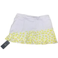 40 Lime The Wild Flower Skort Skirt . Built In Shorts With Mesh Pocket On Shorts . Skirt Has Cell Phone Pocket In Front . Perfect For Tennis Or Walking ! Brand New With Tags . White With Yellow Flowers . *Very Tiny Mark On Upper Waistband . Probably Come Out In Wash But Since New Didn’t Want To Launder . Hard To See If Wearing As Well . Size Large . Skirts Run Large With This Brand . Waist Measures 16 Inches Across Unstretched. Length Is 13.5 Inches . Absorbent Quick Dry Shell And Under Shorts 9 White Tennis Skirt For Beach In Spring, White Spring Tennis Skirt For Beach, White Tennis Skirt For Spring Beach Occasions, Spring Lemon Print Bottoms, Fitted Bottoms With Lemon Print For Spring, Yellow Fitted Tennis Skirt For Summer, Yellow Mini Tennis Skirt For Summer, Yellow Short Skort For Spring, Yellow Skirted Summer Bottoms