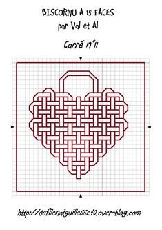 a cross stitch pattern with the words biscornu la facee par vel et al