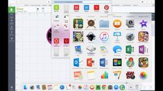 a computer screen with many different icons on it