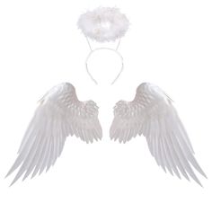 PRICES MAY VARY. 👼 ANGEL WINGS AND HALO HEADBAND: The angel wing and halo are handcrafted with high-quality original white real feather. Superb craftsmanship, pure white feathers, full and light, not falling, beautiful appearance. 👼 GREAT FOR COSTUME AND THEME PARTIES : White angel wings and halo ideal for girls in Angel Costume and theme parties, angel wings Halloween costume, Christmas pageant, school play, photo posing props or for dress up, attract other people’s eyes. 👼 EASY TO WEAR: Ela Angel Halo Headband, Angel Wings Halloween, Halo Halloween, Angel Wings And Halo, Wings And Halo, Angel Halo, Black Angel Wings, Christmas Pageant, Feather Angel Wings