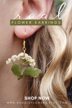 Wire Flower Earrings