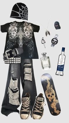 Drainer Style, Punk Outfits Aesthetic, Affliction Clothing, Emo Outfits, Punk Outfits, Cool Fits