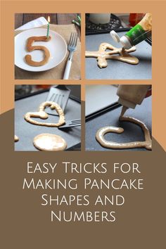 easy tricks for making pancake shapes and numbers