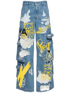 Cool Pants, Unique Pants, Streetwear Lifestyle, Design Makeup, Cute Pants, Clothing Pants, Painted Clothes, Of Outfits, Grunge Style