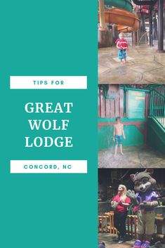 the great wolf lodge is located in concord, n c and has two children on it