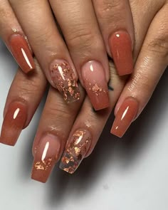 September Nails, November Nails, October Nails, Blush Nails, Fall Acrylic Nails, Thanksgiving Nails