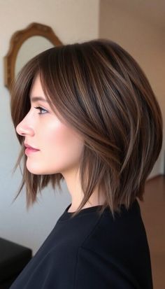 Short Dark Fine Hair, Best Haircuts For Women With Thinning Hair, Fine Hair Shoulder Length Haircut, Hair For Fine Straight Hair, Layered Bob Haircuts For Fine Hair, Shoulder Length Hair With Layers For Fine Hair, Shag For Straight Fine Hair, Shoulder Length Hair Textured, Fine Hair Shoulder Length Hairstyles