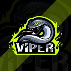 the logo for a sport team with a snake on it's head and flames coming out of its mouth