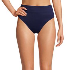 You'll love the high-waist fit of these women's bikini bottoms by Lands' End. Finding the perfect fit and size for women's clothing requires basic measurements of your chest, waist, hips and inseam. Use this guide to learn more about sizing and everything Kohl's has to offer in women's fashion. FEATURES LYCRA® Xtra Life™ spandex, lasts up to 10 times longer than suits made with ordinary spandex Resists breakdown from chlorine, sunscreen, UV rays and sweat Moderate coverage UPF 50 sun protection High Waist Swim Bottoms With Wide Waistband, High Waist Swimming Bottoms With Wide Waistband, High Rise Swimwear With Contoured Waistband For Beach, High Waist Bottoms For Beach Season With Contoured Waistband, High Waist Swim Skirt With Wide Waistband, Wide Waistband High-rise Swimwear For Pool, Fitted High Rise Swimming Bottoms, Fitted High Rise Swim Bottoms, Solid High Waist Smoothing Tankini