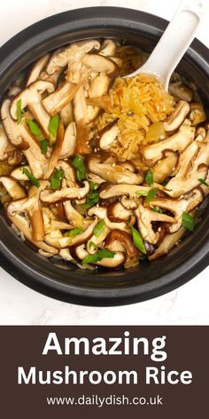 This rice cooker mushroom rice is full of deep, rich umami flavor, and all you have to do is throw everything in your rice cooker and walk away.  Perfect for a light dinner or a more substantial side dish. #ricecookerrecipes #mushroomrice Rice Cooker Mexican Rice, Rice In A Rice Cooker, Tofu Marinade, Plain Rice, Easy Vegan Lunch, Savory Rice