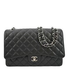 Item Details: Elevate your style with the Chanel Classic Flap, an icon of luxury and timeless elegance. Meticulously crafted with the signature Chanel design, this handbag epitomizes enduring sophistication. Make a chic statement with this esteemed accessory, symbolizing the perfect blend of fashion and class. Series: Classic Jumbo Double Flap Style: Shoulder/Crossbody Bag Material: Quilted Caviar Leather Color: Black Made: Italy Serial Number: 13419131 Made Year: 2009 - 2010 Measurements: W 13" D 4" H 8.5" Accessories: No Accessories. Condition Detail: Excellent - The Item is in excellent condition with minimal signs of use. Outside: Clean condition. Inside: Light dirt, signs of use. Leather: Very light dirt marks, and signs of use. Corners: Light signs of use. Hardware: Clean condition. Luxury Double Flap Business Bags, Luxury Business Shoulder Bag With Double Flap, Formal Double Flap Shoulder Bag With Cc Turnlock Closure, Luxury Double Flap Shoulder Bag For Business, Elegant Double Flap Shoulder Bag, Classic Double Flap Office Bag, Elegant Double Flap Office Bag, Elegant Leather Bag With Double Flap, Elegant Double Flap Leather Bag