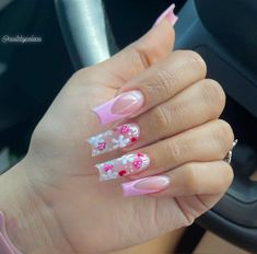 Strawberry Acrylic Nails, Strawberry Nails Acrylic, Pink Strawberry Nails, Strawberry Shortcake Nails, Skin Self Care, Shower Nails, Beginner Nail Designs, Strawberry Nails, Acrylic Nail Designs Coffin