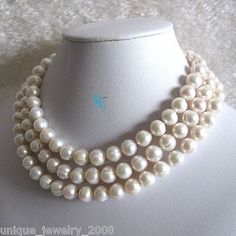 Find ideas๏ฟฝand inspiration for 48 10-11mm White Fresh Water Pearl Necklace Strand Jewelry, Fashion Jewelry White Baroque Pearl Necklace, Fresh Water Pearl Necklace, Genuine Pearl Necklace, Pearl Strands Necklace, Saltwater Pearls, Jewelry Words, White Pearl Necklace, Cultured Pearl Necklace, Baroque Pearl Necklace