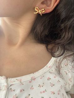 Bow Jewelry, Silver Bow, Earrings Cute, Earrings Women, Bow Earrings, Looks Chic