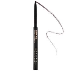 An ultra-slim, retractable pencil with the perfect blend of wax and color for outlining and detailing brows with precision and payoff. Ingredient Callouts: Free of formaldehydes, formaldehyde-releasing agents, phthalates, and mineral oil. It is also cruelty-free.What Else You Need to Know: Anastasia Beverly Hills’ Mini Brow Wiz® Ultra-Slim Precision Brow Pencil features a perfect blend of eyebrow color and wax to deliver a high color payoff and add natural-looking texture and the appearance of a fuller brow. The ultrafine tip mimics hairlike strokes in sparse areas of the eyebrow, while the spoolie end blends for a natural-looking finish. Pencil Advertisement, End Blends, Eyebrow Color, Full Brows, How To Color Eyebrows, Ash Brown, Brow Pencil, Brow Pencils, Face Powder