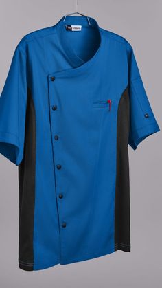 Our exclusive basic fit chef coat has short sleeves with mesh side panels for added coolness. Easy fitting with the generous full cut, side slits and premium fabric. Chest pocket and thermometer pocket, Snap front for simple wear. Soft, easy care 65/35 poly/cotton fine line twill fabric.  Get it at chefuniforms.com Maids Uniform, Mens Raglan