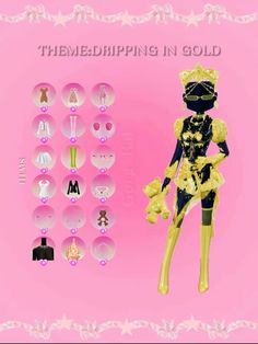 Dripping In Gold, Rh Design, Fancy Dress Code, Vip Dress, Margot Robbie Harley, Crochet Beach Bags, Aesthetic Roblox Royale High Outfits, Gold Outfit, Gold Theme