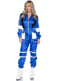 Legavenue Space Explorer Spacesuit Costume Nasa Badge, Nasa Costume, Space Jumpsuit, Cute Easy Halloween Costumes, Explorer Costume, Costumes For Work, Space Costumes, Halloween Costumes For Work, Astronaut Costume