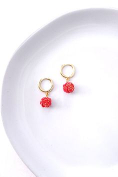 Traditional Red Hoop Earrings As Gift, Adjustable Red Hoop Earrings, Adjustable Hoop Wrap Earrings As A Gift, Earrings Japanese, Drop Hoop Earrings, Cord Jewelry, Earrings Red, Jacksonville Fl, Huggie Hoop Earrings