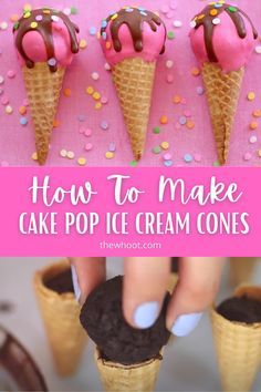 how to make cake pop ice cream cones