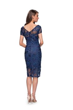 La Femme Mother Of The Bride Style 25519 – Instant Dress Knee Length Lace Dress, Mother Of The Groom Dresses, Groom Dresses, Mom Wedding, Sheer Skirt, Bride Style, Dresses Summer, The Groom, Mother Of The Groom