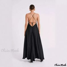 Olivia Mark - Sultry Halter Neck Long Dress with Open Back Detail Dress With Open Back, Back Details, Olivia Mark, Halter Neck, Types Of Collars, Open Back, Long Dress, Types Of Sleeves, High Waist