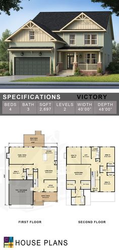 #houseplan #floorplan #residentialdesign #architecture #craftsman Suburban Family Home Floor Plan, Three Bedroom House Plans Two Story, Small Family House Plans, Sims 4 Blueprints, Sims 4 Floorplan Layout, Family Home Layout, Family Home Floor Plans, Sims 4 Floor Plan, Custom House Plans