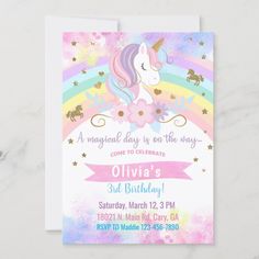 a unicorn birthday party with pink, blue and yellow colors