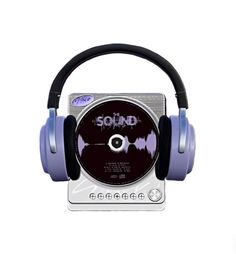 the sound headphones are purple and black