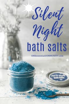 Inspired by Silent Night and the gifts of the Magi, Silent Night Bath Salts with essential oils of golden sweet orange, frankincense, and myrrh will help you relax and reset during the holidays. Homemade DIY recipe, essential oil make & take, homemade gift, Young Living, doTERRA, Plant Therapy. Bath Salts Diy Recipes, Joululahjat Diy, Easy Homemade Christmas Gifts, Bath Salts Recipe, Bath Salts Diy, Frankincense And Myrrh, Homemade Essential Oil