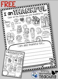 a free printable thanksgiving worksheet for kids to practice their handwriting and writing skills