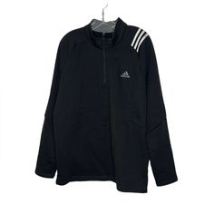 New With Tags Adidas Golf Pullover. 1/4 Zip Neckline. Three Stripe Logo On Shoulder. Midweight Combined Shipping And Bundle Discount Available On Multi-Item Purchase. All Items Are From A Smoke Free And Pet Friendly Home. Items May Arrive Wrinkled Due To Storage And Packaging. Black Three Stripes Tops For Winter, Adidas Fleece Sports Top, Adidas Long Sleeve Sweatshirt For Sports, Adidas Black Sweatshirt For Sports, Adidas Half-zip Sports Top, Black Long Sleeve Adidas Sweatshirt, Black Half-zip Sweatshirt For Sports, Functional Black Half-zip Sweatshirt, Adidas Golf