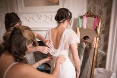 the bride is getting ready for her big day