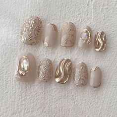 Bohemian Nails, Japanese Nail Design, Dragon Nails, Henna Nails, Art Deco Nails, Elegant Nail Designs, Beauty Nails Design, Simple Gel Nails, Nail Art Wedding