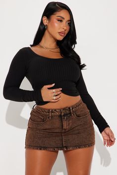 Available In Black, Off White, Red, And Chocolate. Knit Top Long Sleeve Scoop Neck Stretch 95% Polyester 5% Spandex Imported | Taylor Scoop Neck Long Sleeve Top in Black size Large by Fashion Nova Knit Top Long Sleeve, Scoop Neck Long Sleeve, Neck Stretches, Bodysuit Fashion, Basic Tops, Womens Bodysuit, Matching Dresses, Black Top, Womens Clothing Tops