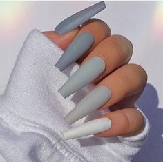 Grey Nails, Winter Nails Acrylic, Simple Acrylic Nails, Gray Nails, Long Acrylic Nails Coffin, Nail Swag, Winter Nail Designs, Acrylic Nails Coffin Short, Hot Nails