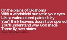 a red background with the words on the plains of oklahoma