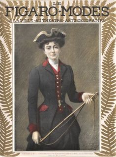 an old fashion magazine cover with a woman holding a bow and arrow in her hand