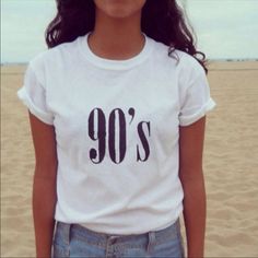 Women’s White 90s T-Shirt Size S! Please See Pic For Sizing Info! Retro Summer T-shirt With Slogan, 90s Inspired Letter Print T-shirt For Summer, 90s Inspired Summer T-shirt With Letter Print, 90s Style Screen Print Tops For Summer, 90s Style Summer Tops With Screen Print, 90s Inspired Graphic Print T-shirt For Summer, 90s Inspired Letter Print Summer Tops, 90s Inspired Summer T-shirt With Funny Print, 90s Inspired Logo Print Summer T-shirt