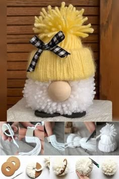 several pictures of different hats and shoes for children to wear on their own headbands