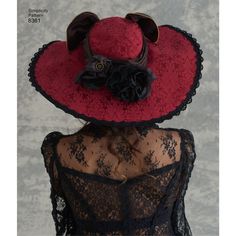 "Simplicity Pattern 8361 Hats by Arkivestry help you add that extra special touch to your costume. This pattern offers four styles--a top hat with detachable hat band, steampunk topper, wide brim hat and a tricorne--and three sizes: S (21\"), M (22\"), L (23\"). Size: S-L New and Unused." Fitted Vintage Costume Accessories For Cosplay, Vintage Fitted Costume Accessories For Cosplay, Steampunk Fitted Brimmed Top Hat, Fitted Hat For Cosplay, Vintage Fitted Top Hat For Cosplay, Vintage Fitted Top Hat For Costume Party, Vintage Fitted Hat For Costume Party, Fitted Hat Bands For Costume Party, Steampunk Fitted Top Hat For Costume