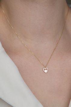 "ITEM DETAILS ❆All our jewelry are hand made with Love. ❆Material: 14K Gold ( 585). ❆Available colors: Gold, Rose Gold, White Gold. ❆Available Sizes: Look Size Option (Contact for different sizes) ❆Each item is made to order ❆ DO YOU LIKE THIS NECKLACE? ❆ You can get more information about it below but if you have any questions, just click the \"Message Sergen Vural \" button and I will be very happy to hear from you ☺ PACKAGING ❆Comes ready to gift in a beautiful jewelry box. ❆It comes with a s Couple Heart, Arm Accessories, Good Luck Necklace, Golden Necklace, Neck Accessories, Gold Jewelry Earrings, Heart Chain, Elegant Pendant, Gold Heart Necklace