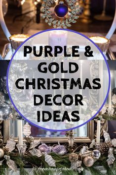 Purple And Gold Christmas Tree Decor Ideas | Christmas Gold Christmas Decor Ideas, Purple Christmas Decorations, Purple Christmas Ornaments, Gold Christmas Decor, Christmas Colour Schemes