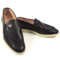 Made In Italy Leather Upper Leather Lining India Rubber Sole Hand Made Black Flats With Perforated Toe Box, Elegant Black Slip-ons With Stitched Sole, Formal Slip-on Loafers With Perforations, Black Loafers With Perforations And Round Toe, Black Leather Loafers With Perforations, Black Slip-on Loafers With Perforated Toe Box, Black Flats With Stitched Sole For Formal Occasions, Elegant Black Flats With Stitched Sole, Elegant Flats With Perforations