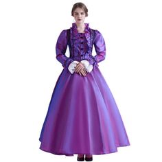 Victorian Dress Ball Gown Fancy Dress Court With Crinoline Christmas Gothic | eBay Vintage Overbust Dress For Halloween, Vintage Overbust Halloween Dresses, Victorian Ball Gown For Halloween Party, Vintage Ball Gown For Halloween, Vintage Halloween Ball Gown Dresses, Vintage Ball Gown Dresses For Halloween, Halloween Party Victorian Ball Gown Dress, Halloween Victorian Ball Gown For Party, Purple Fitted Ball Gown Princess Dress